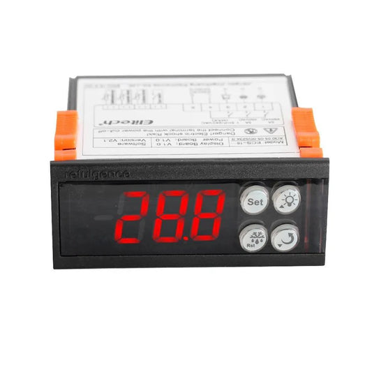 Elitech UECS-16 Black Fascia One-Way Output Digital Temperature Controller, Cooling or Heating Mode, Direct Drive Single-phase 1.5HP Compressor