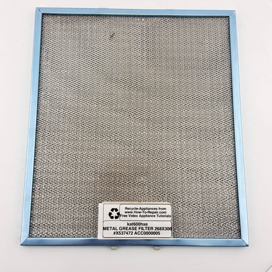 Smeg Cooker Hood Extractor Grease Filter 693410740 30.6cm, 26.8cm, 8mm
