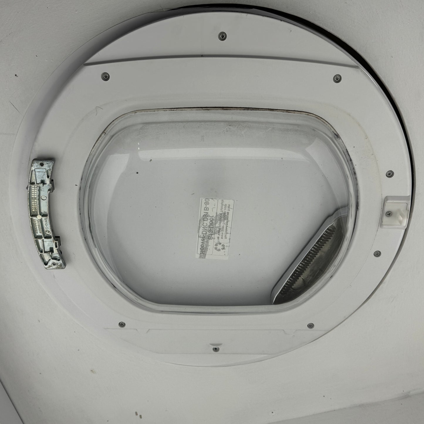 Tumble Dryer complete door assembly, including hinge came of Hoover DNC D91B-80