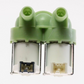 Hoover Cold Water Double Inlet Solenoid Valve : 180Deg. With 12 Bore Outlets & Protected (push) Connector Pins 41018989