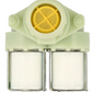 Hoover Cold Water Double Solenoid Inlet Valve : 180Deg. With Bore: 11.5 Bore Outlets & Protected (push) Connectors 41040283
