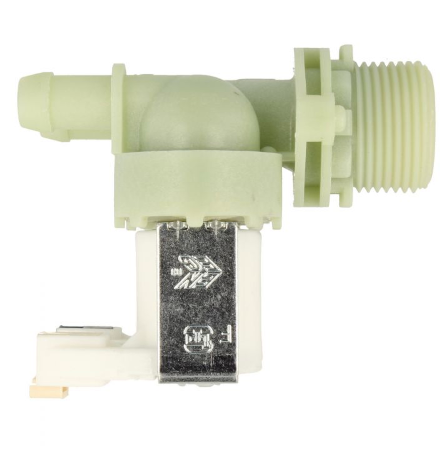 Hoover Cold Water Double Solenoid Inlet Valve : 180Deg. With Bore: 11.5 Bore Outlets & Protected (push) Connectors 41040283