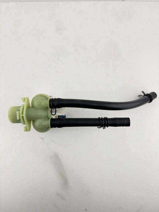 Hoover Cold Water Double Solenoid Inlet Valve : 180Deg. With Bore: 11.5 Bore Outlets & Protected (push) Connectors 41040283