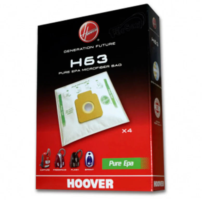 Hoover H63 Pure Hepa Filtration Bags (Box Of 4)