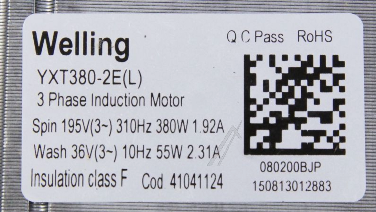 Hoover Induction Motor : Welling YXT380-2E (L) Spin 380W Wash 55W YXT-380-2-5L 41041124