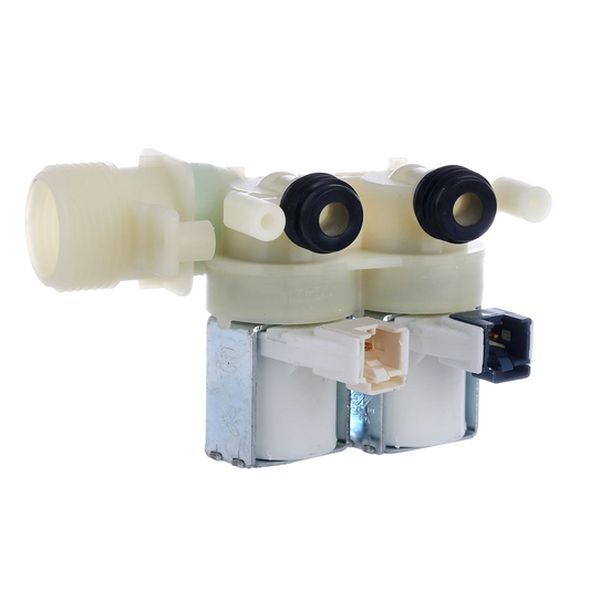 Hotpoint Indesit Whirlpool Washing Machine Double Solenoid Inlet Water Valve Unit With Protected (Push) Connectors C00110333