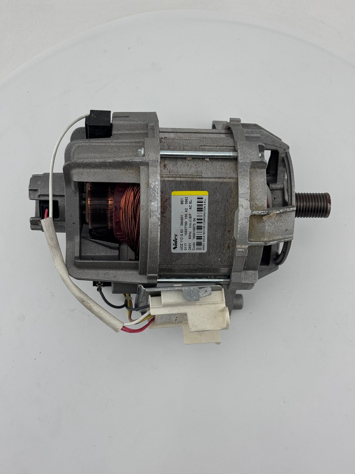 Hotpoint Motor : Nidec Sole UOZ 112 G 63 P/No 160016973.04 C00112577