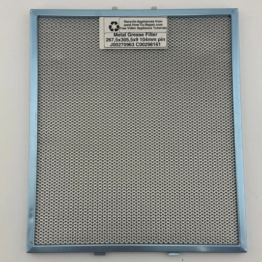 Hotpoint Indesit Whirlpool Extractor Cooker Hood Metal Mesh Grease Filter C00298161