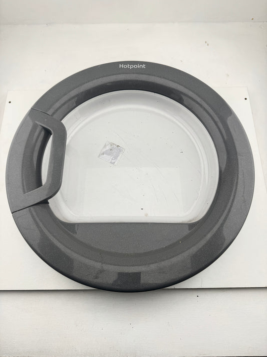 Door Assembly For Hotpoint TCFS73BGG UK with Hinges