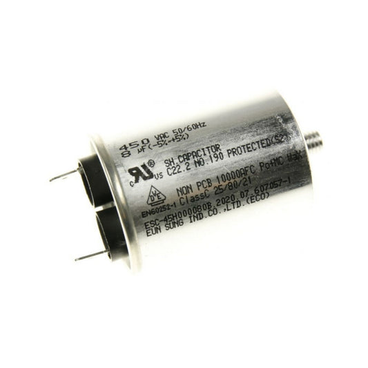 Samsung Tumble Dryer Capacitor 8μF 450V 40x55x16 mm 2501001339