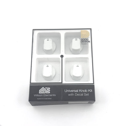Universal White Knob Kit 35mm Pack of 4 (no decals)