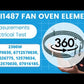 Hotpoint John Lewis Smeg Cooker Fan Oven Element 2600W