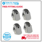 Universal 30mm Chrome Cooker Control Knob Pack of 4