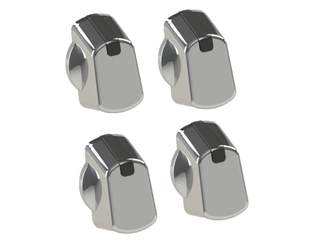 Universal 30mm Chrome Cooker Control Knob Pack of 4