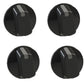 Universal 48mm Black Cooker Control Knob Pack of 4