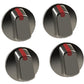 Universal 48mm Stainless Steel Cooker Control Knob Pack of 4