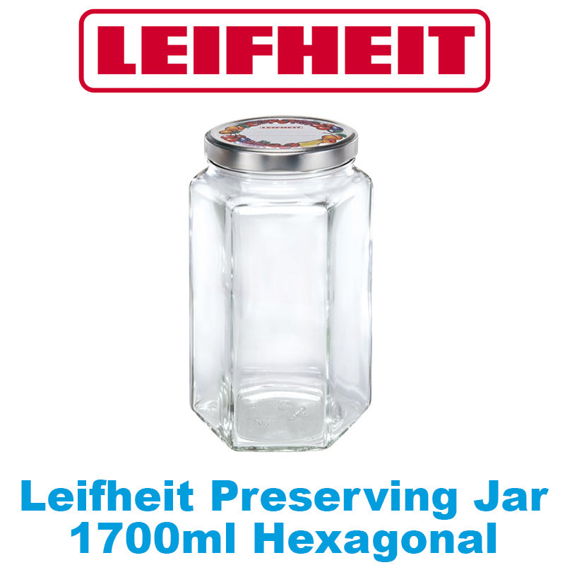 Leifheit Preserving Jar 1700ml Hexagonal