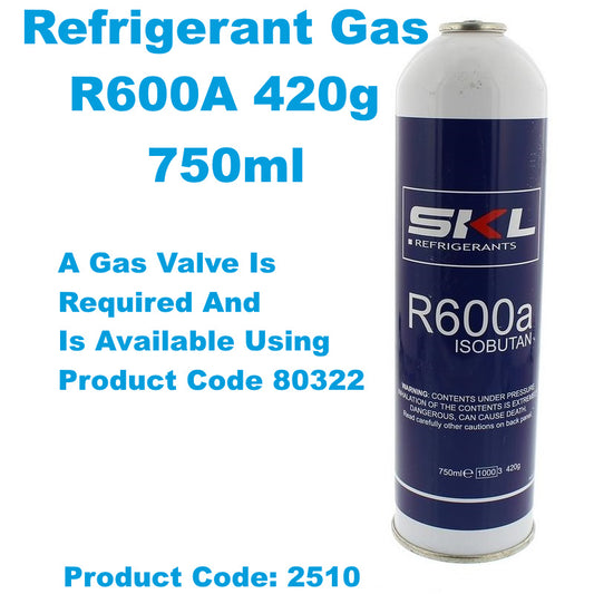 R600A 420g Isobutane Refrigerant Fridge Freezer Gas Canister Cylinder