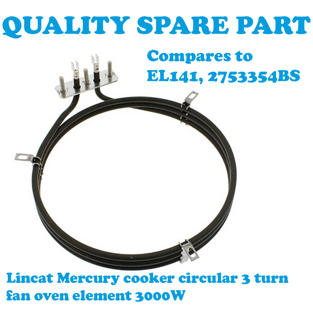 Lincat EL141 Leisure Mercury RC1090 Cooker Fan Oven Element 3000W