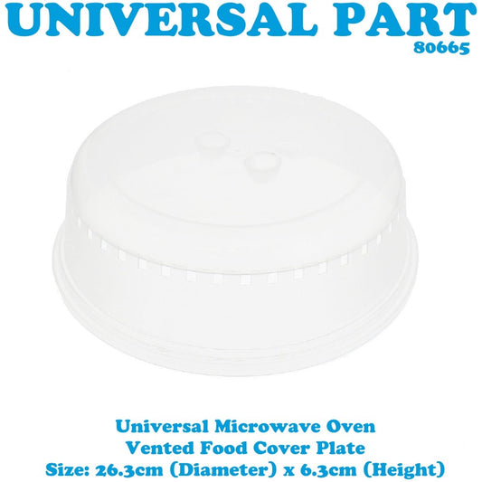 Universal Microwave Oven Vented Food Cover Plate