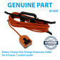 Universal Orange Extension Lead & Plug Assembly with Trailing Socket (2-core x 1.5mm, 10m)