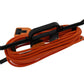 Universal Orange Extension Lead & Plug Assembly with Trailing Socket (2-core x 1.5mm, 10m)