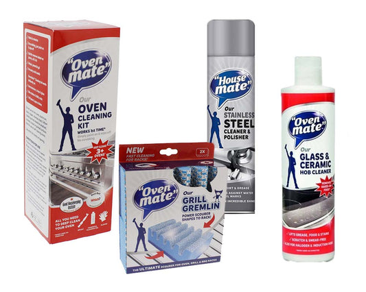 Oven Mate Oven Cleaning Gel 500ml Grill Hob and Stainless Steel Clean Kit