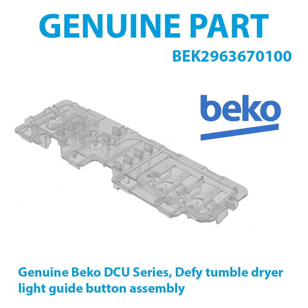 Beko Defy Tumble Dryer Light Guide Button Assembly