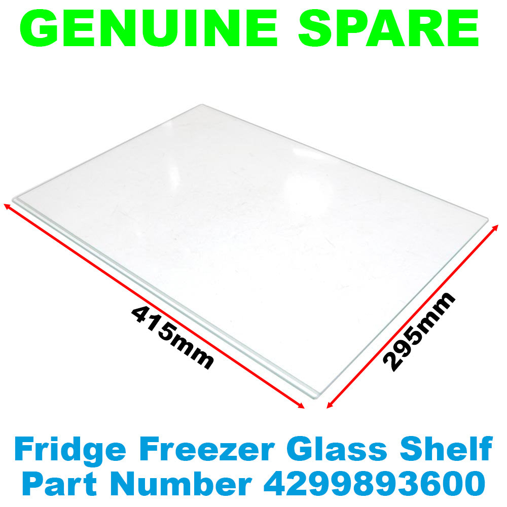 Beko Blomberg Flavel Fridge Freezer Upper Glass Shelf