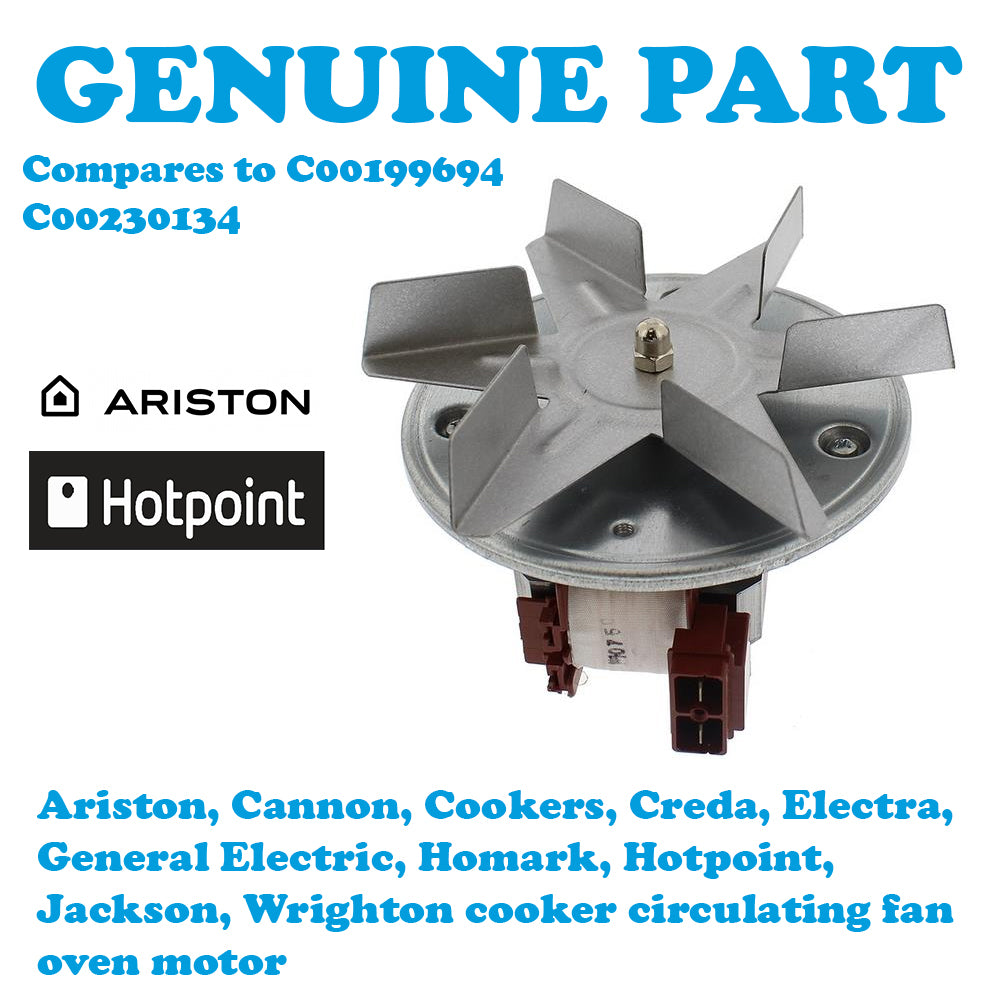 Ariston Cannon Creda Hotpoint Cooker Fan Oven Motor