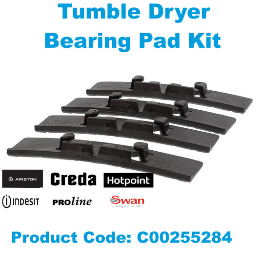Ariston Creda Hotpoint Indesit Proline Swan Tumble Dryer Bearing Pad Kit C00255284
