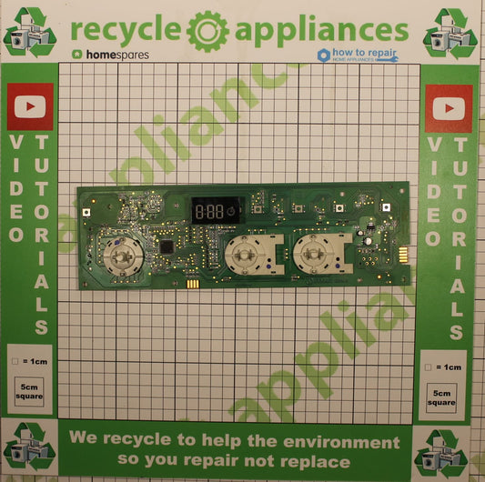 Genuine Washing Machine  Merloni (Indesit Group) Control Display Ecot Small Digit PCB : Uniwell Circuits 16200298501