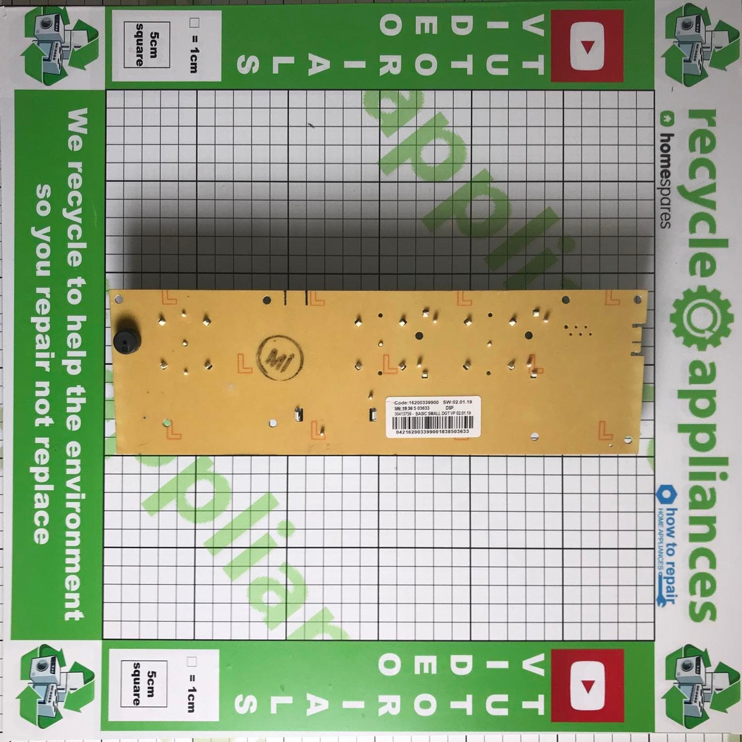 Washing Machine Control Display PCB C00345611