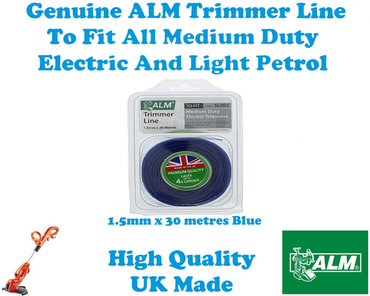 Universal 1.5mm Blue Round  Grass Trimmer Cutting Line 30m