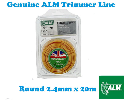 Universal 2.4mm Yellow Round Grass Trimmer Cutting Line 20m